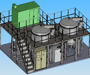 1托2量產型石墨化爐，可製作1托4量產型石墨化